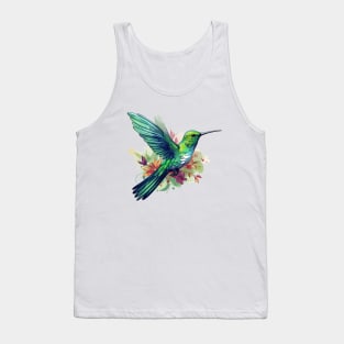 Watercolor Hummingbird Tank Top
